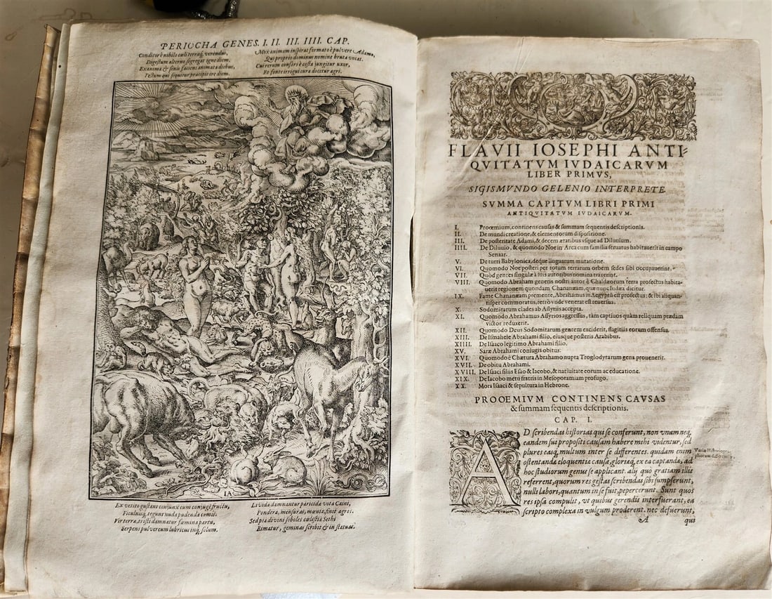 1580 FLAVIUS JOSEPHUS BEAUTIFULLY ILLUSTRATED MASSIVE FOLIO antique Judaica RARE - 2