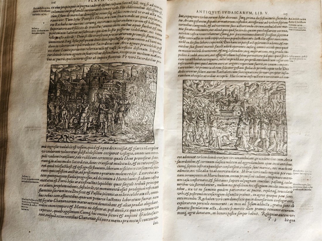 1580 FLAVIUS JOSEPHUS BEAUTIFULLY ILLUSTRATED MASSIVE FOLIO antique Judaica RARE - 8