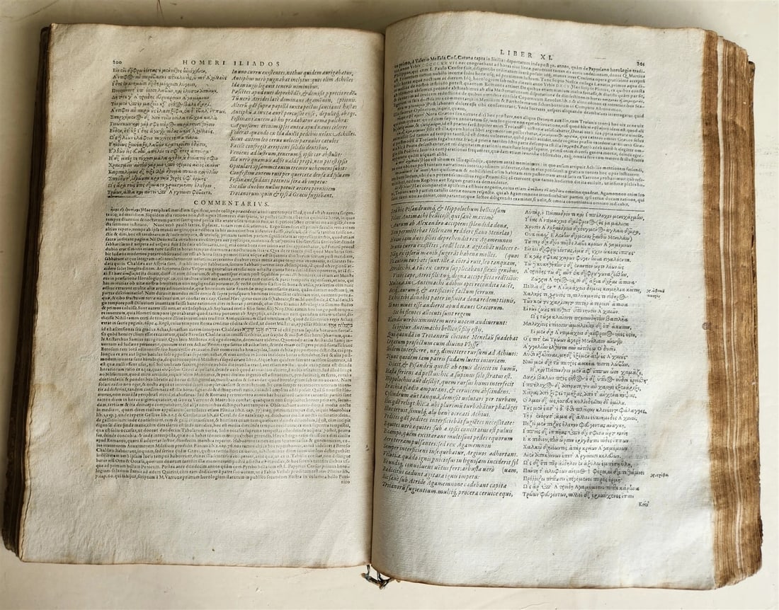 1583 HOMER ILIAD & ODYSSEY 16th CENTURY FOLIO antique SCARCE in GREEK & LATIN - 6