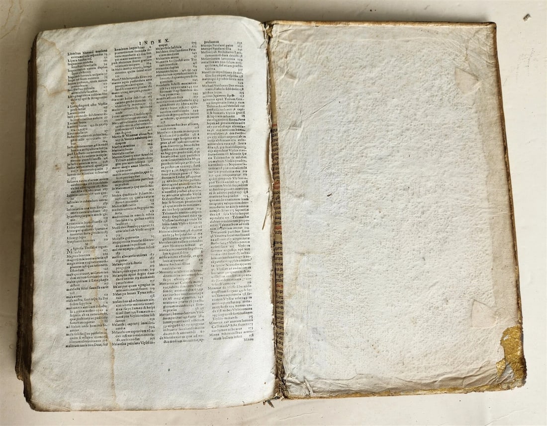 1583 HOMER ILIAD & ODYSSEY 16th CENTURY FOLIO antique SCARCE in GREEK & LATIN - 7