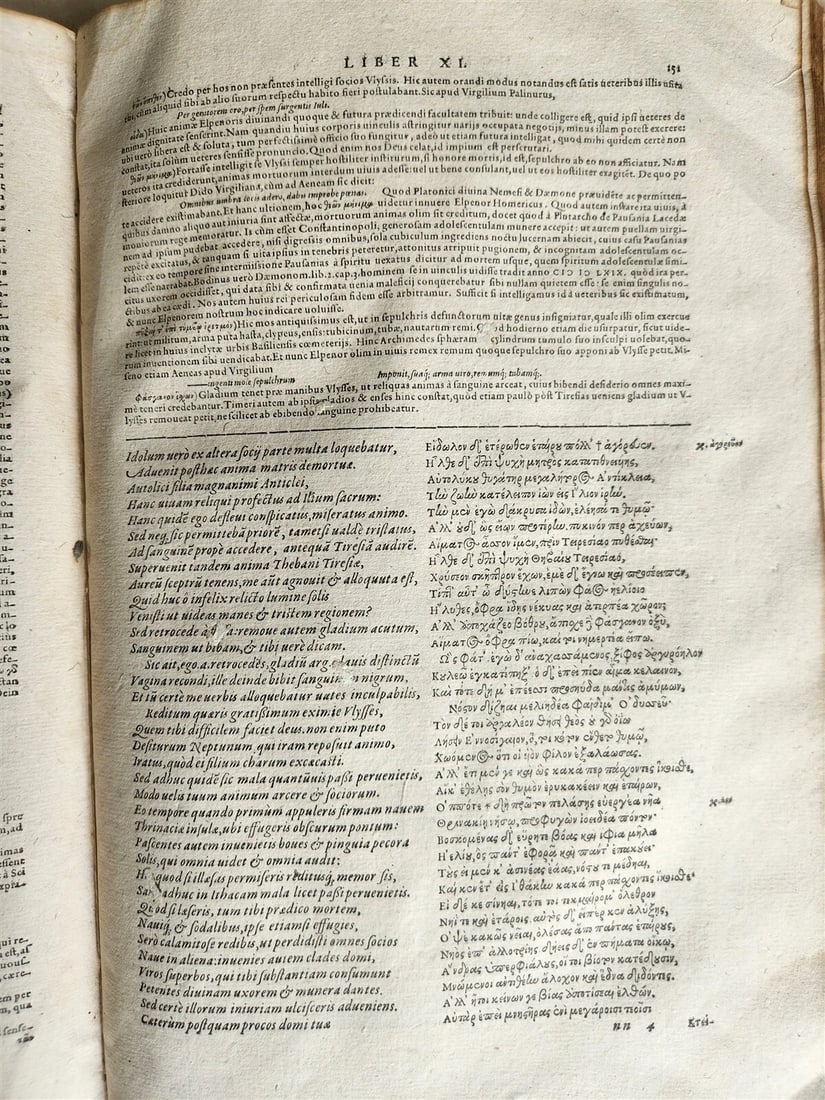 1583 HOMER ILIAD & ODYSSEY 16th CENTURY FOLIO antique SCARCE in GREEK & LATIN - 9