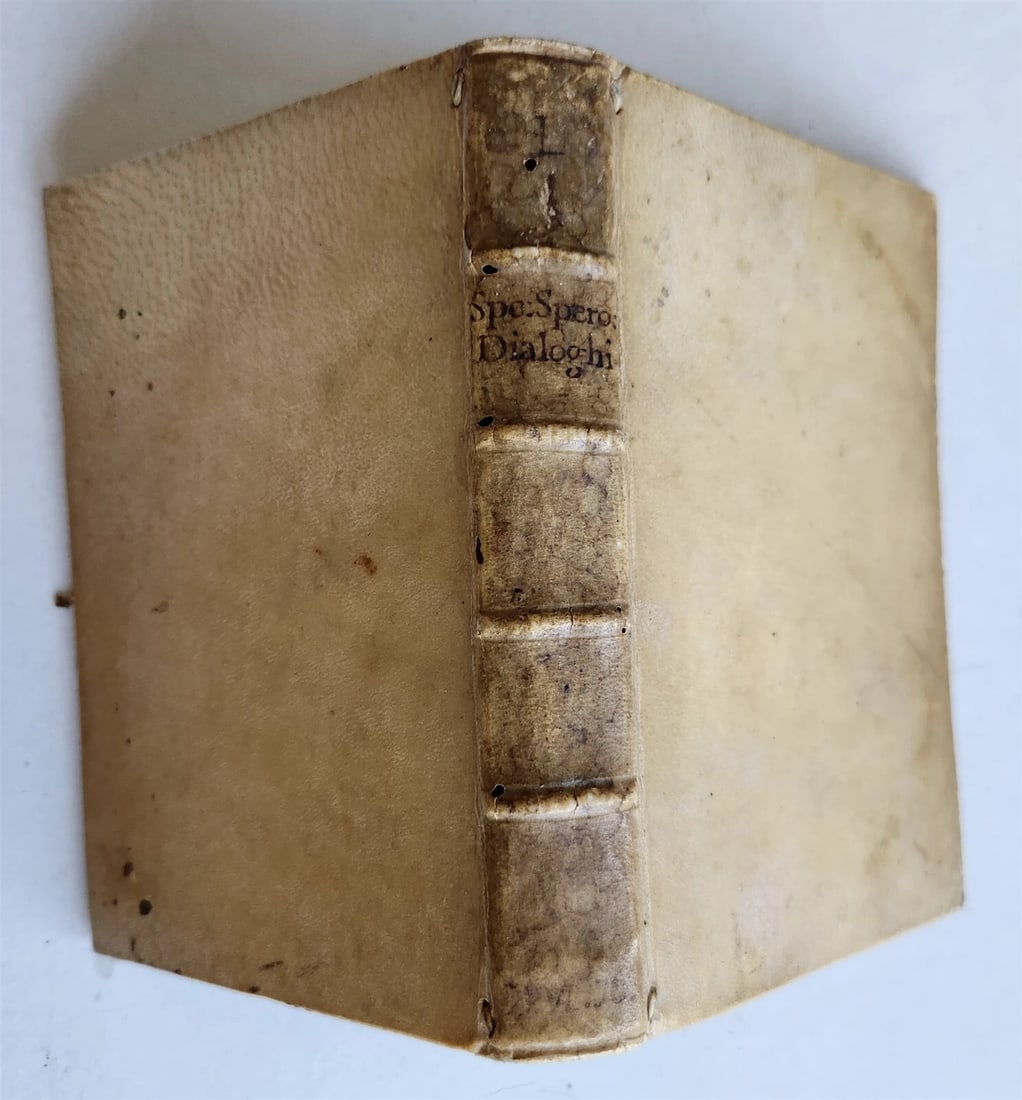 1564 DIALOGUES by SPERONE SPERONI antique VELLUM BOUND 16th CENTURY - 2