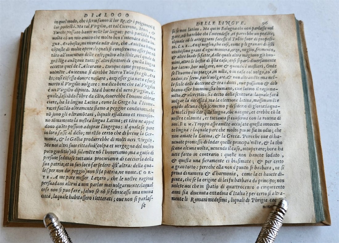 1564 DIALOGUES by SPERONE SPERONI antique VELLUM BOUND 16th CENTURY - 7