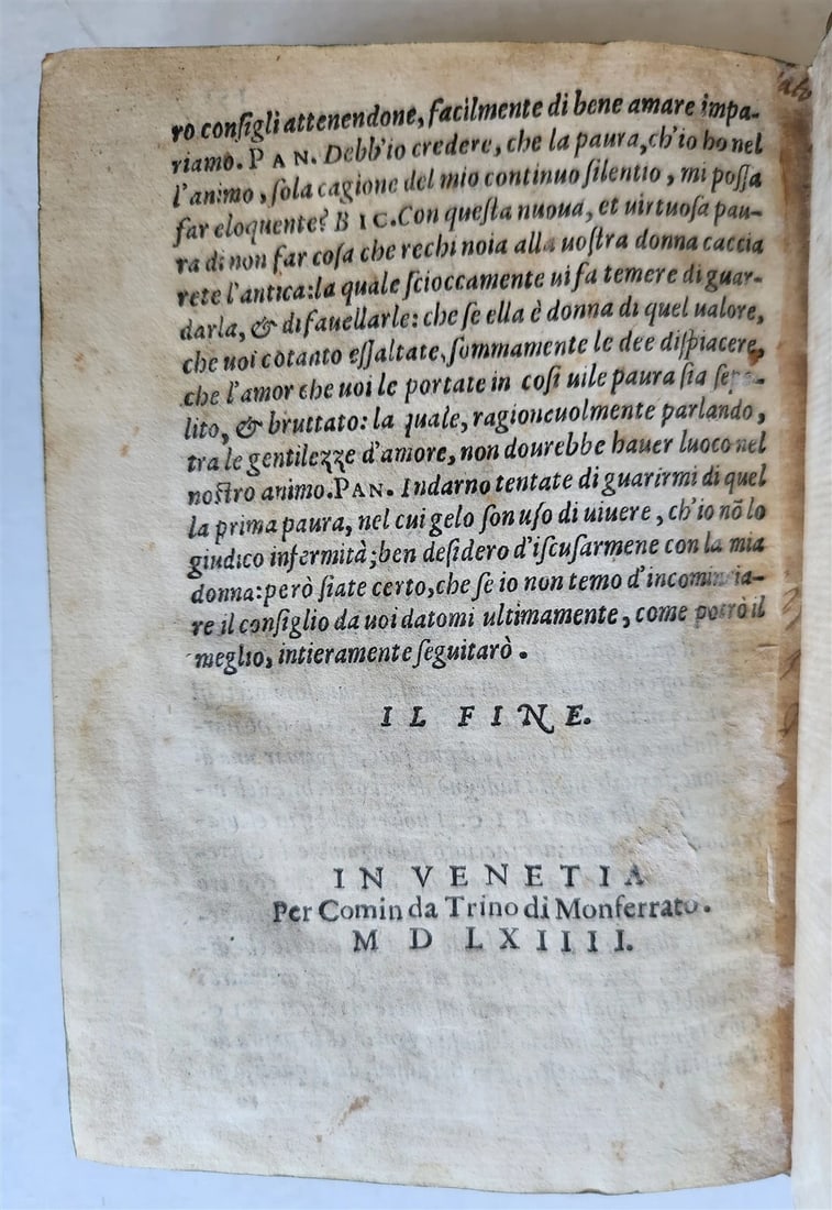 1564 DIALOGUES by SPERONE SPERONI antique VELLUM BOUND 16th CENTURY - 8