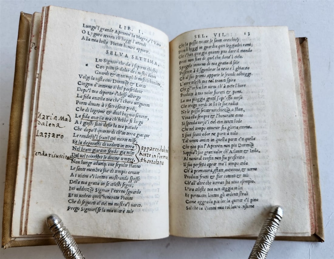 1533 POST-INCUNABULA OPERE TOSCANE DI LUIGI ALAMANNI antique VELLUM BOUND POETRY - 4