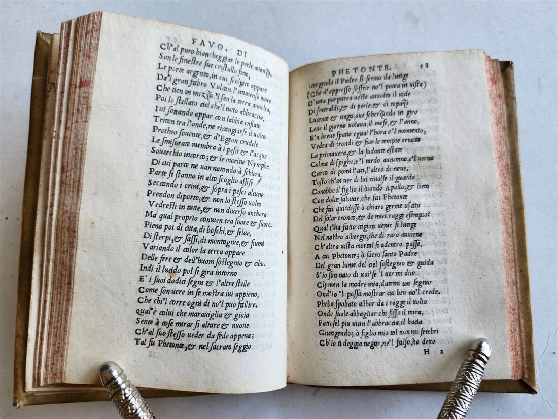 1533 POST-INCUNABULA OPERE TOSCANE DI LUIGI ALAMANNI antique VELLUM BOUND POETRY - 5