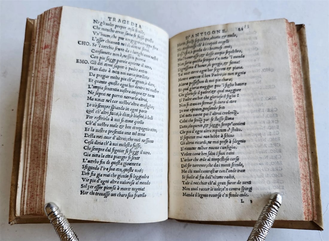 1533 POST-INCUNABULA OPERE TOSCANE DI LUIGI ALAMANNI antique VELLUM BOUND POETRY - 6