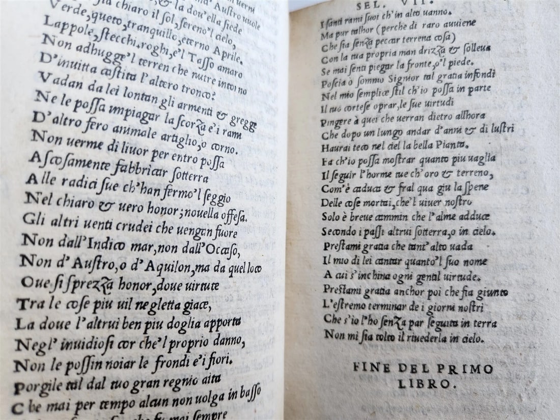 1533 POST-INCUNABULA OPERE TOSCANE DI LUIGI ALAMANNI antique VELLUM BOUND POETRY - 8