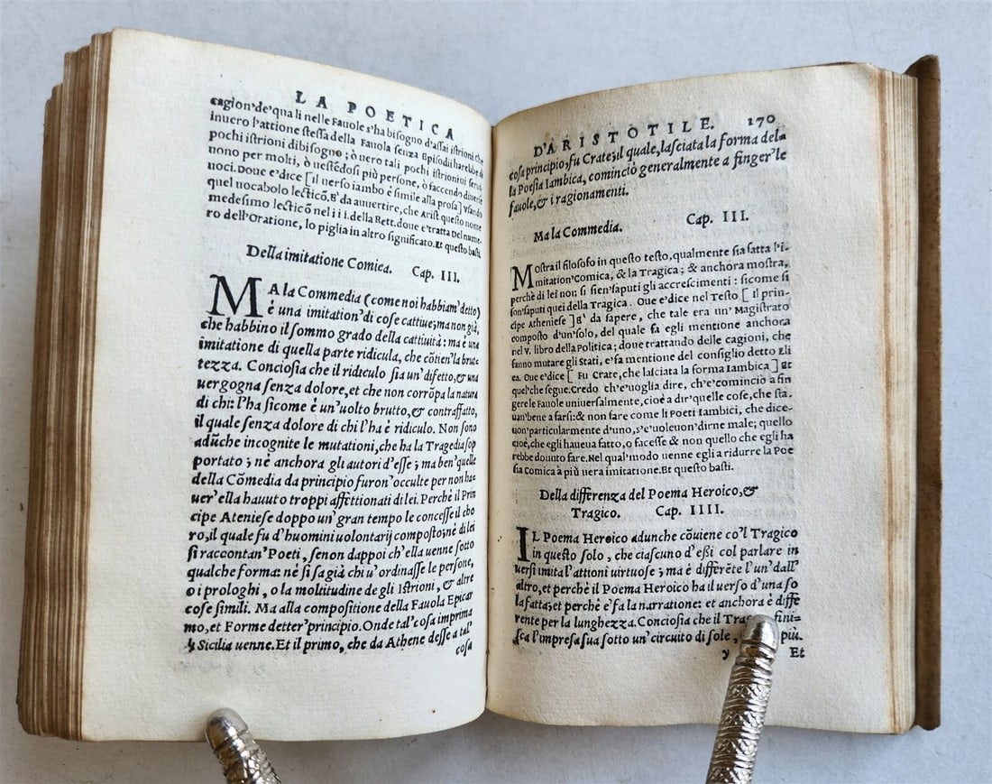1551 ARISTOTLE antique VELLUM BOUND RETTORICA et POETICA D'ARISTOTILE - 6