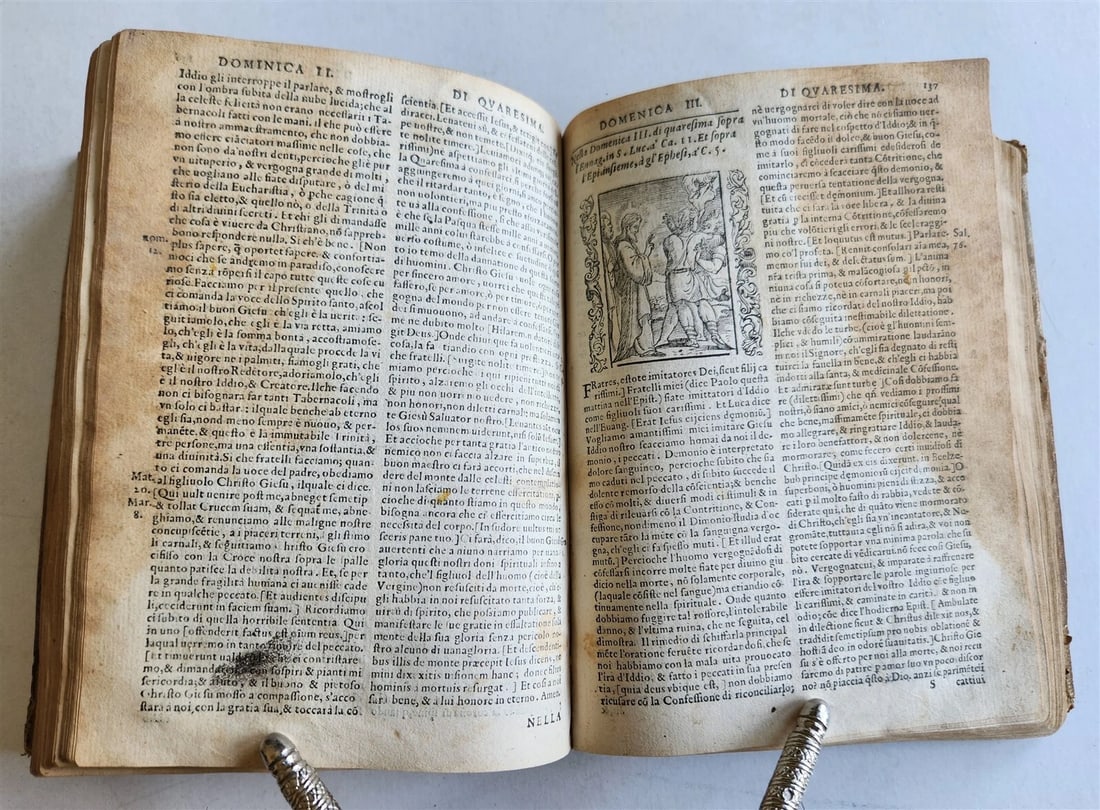 1578 ILLUSTRATED DELLE HOMELIE by Pittorio da Ferrara antique VELLUM BINDING - 16