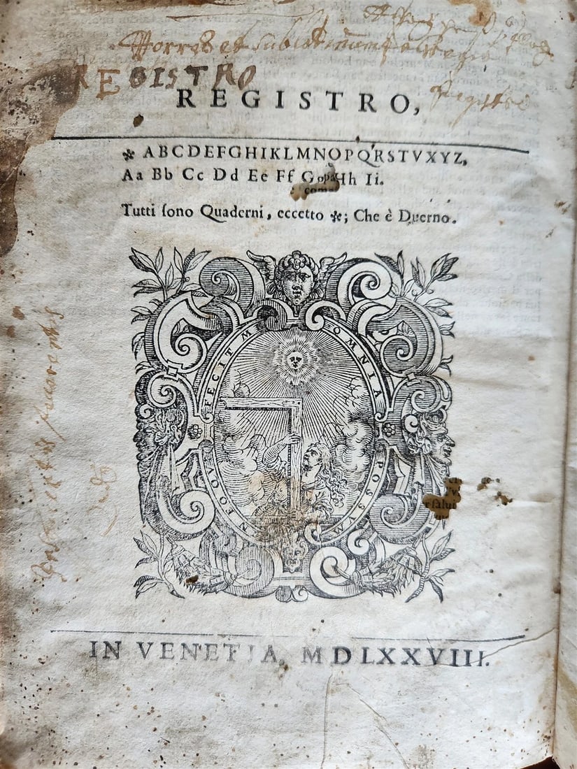 1578 ILLUSTRATED DELLE HOMELIE by Pittorio da Ferrara antique VELLUM BINDING - 17