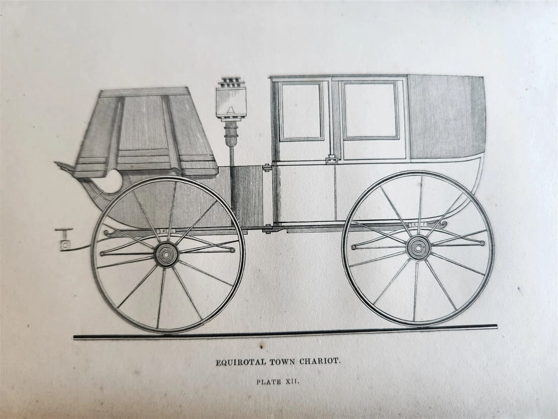 1837 ENGLISH PLEASURE CARRIAGES by William Bridges Adams antique ILLUSTRATED - 4