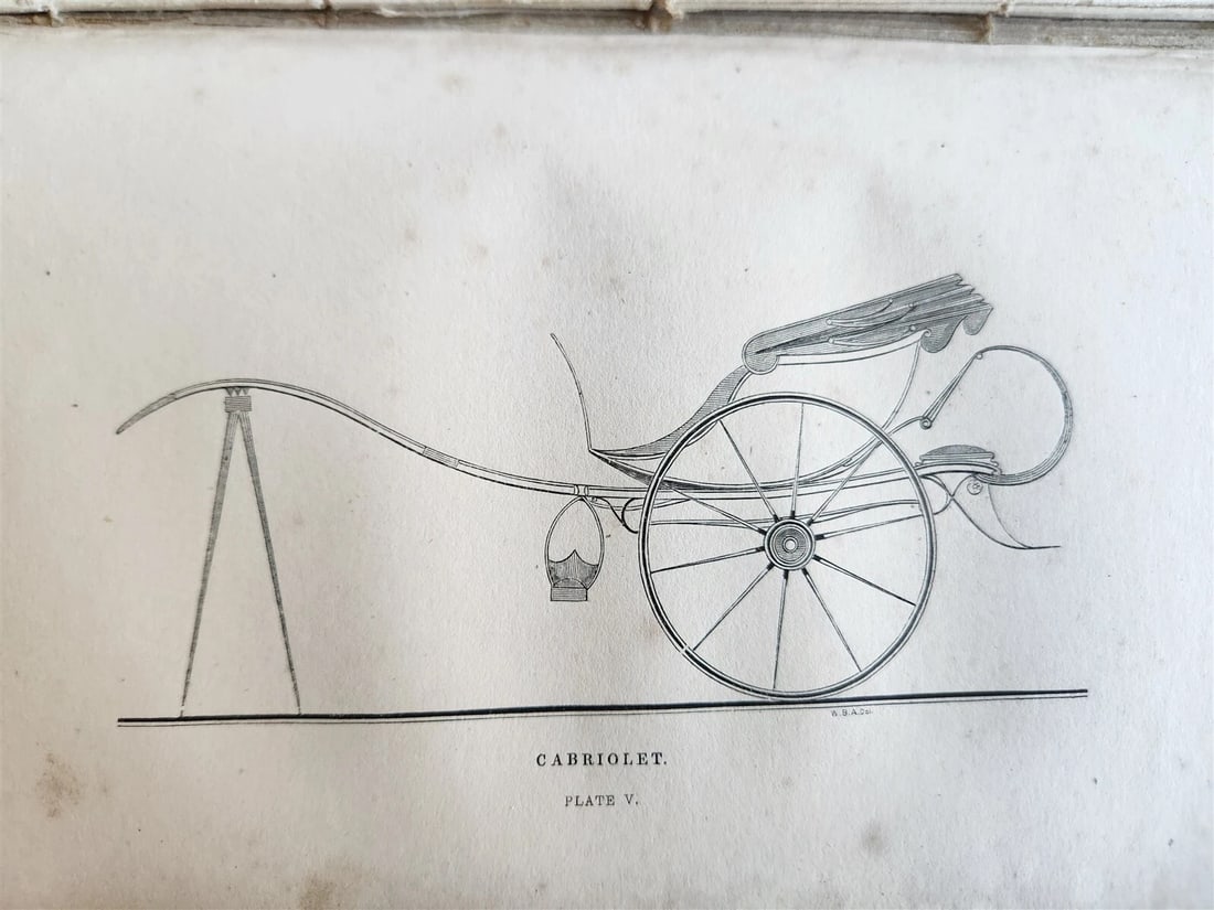 1837 ENGLISH PLEASURE CARRIAGES by William Bridges Adams antique ILLUSTRATED - 6