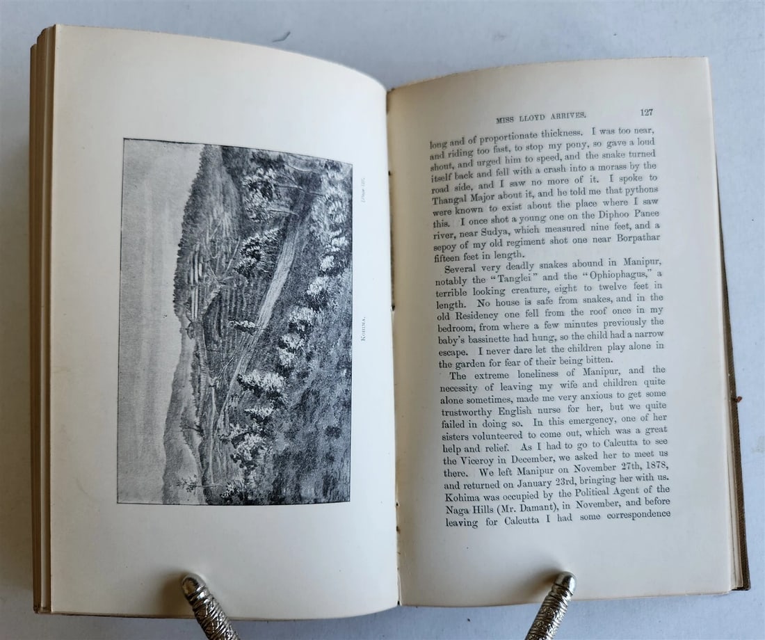 1895 M EXPERIENCES in MANIPUR & NAGA HILLS by J. JOHNSTONE antique ILLUSTRATED - 7