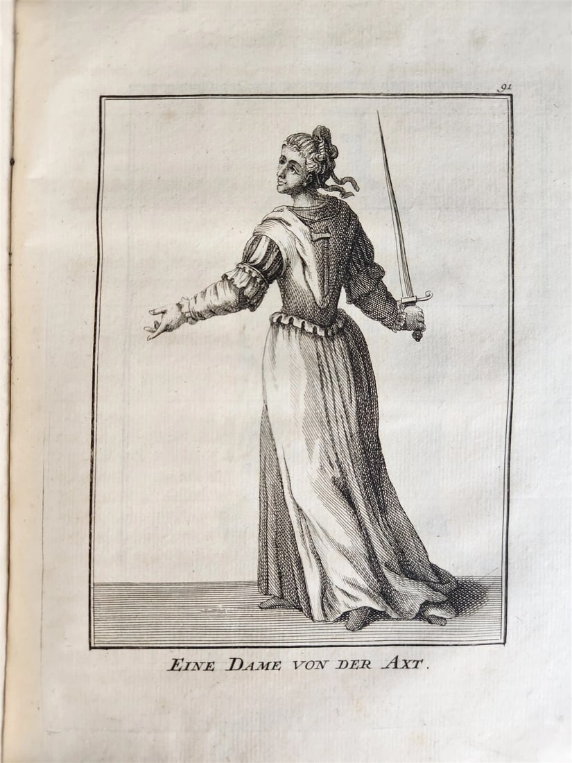 1756 ILLUSTRATED COSTUME HISTORY of MONKS & KNIGHTS for both sexes antique - 10