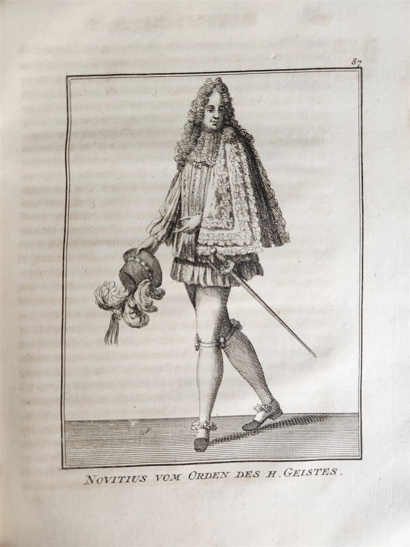 1756 ILLUSTRATED COSTUME HISTORY of MONKS & KNIGHTS for both sexes antique - 14