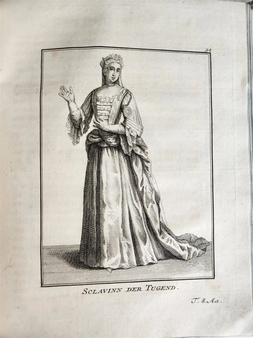 1756 ILLUSTRATED COSTUME HISTORY of MONKS & KNIGHTS for both sexes antique - 9