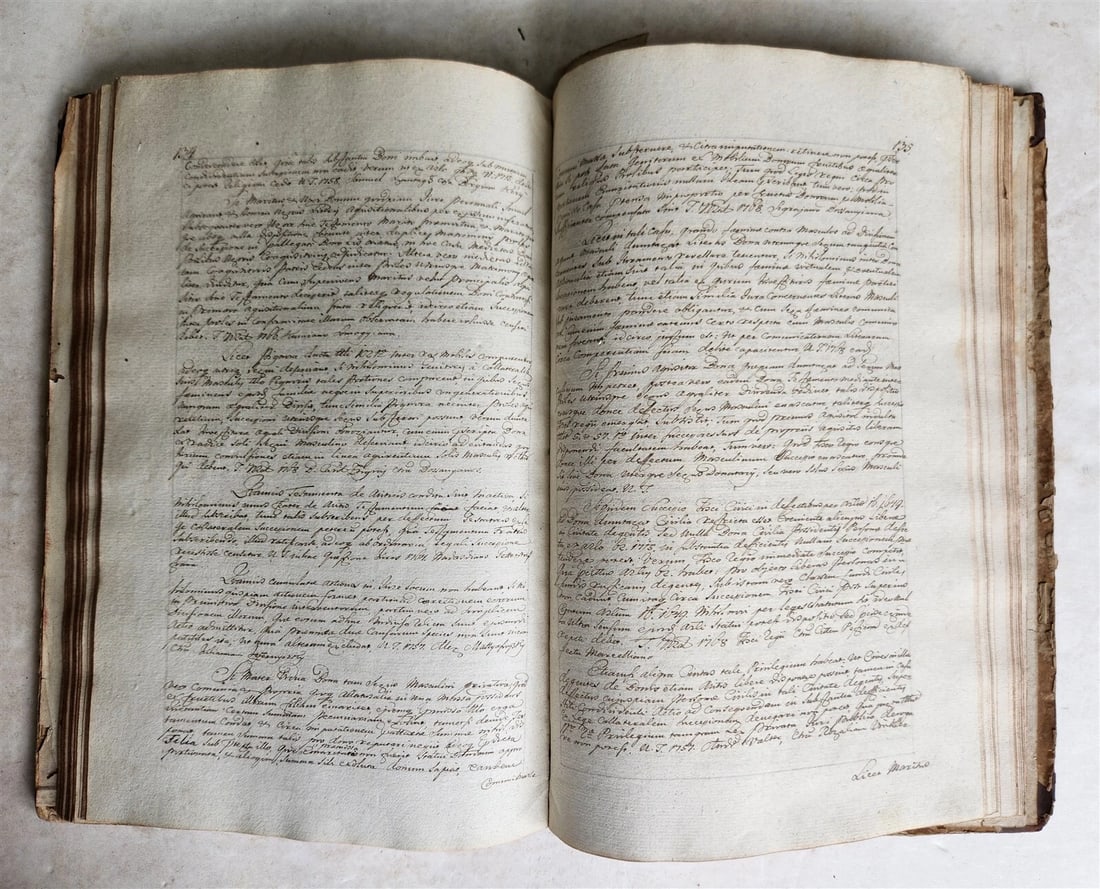 1769 LAW MANUSCRIPT in LATIN antique FOLIO 200 pages COURT DECISIONS - 15