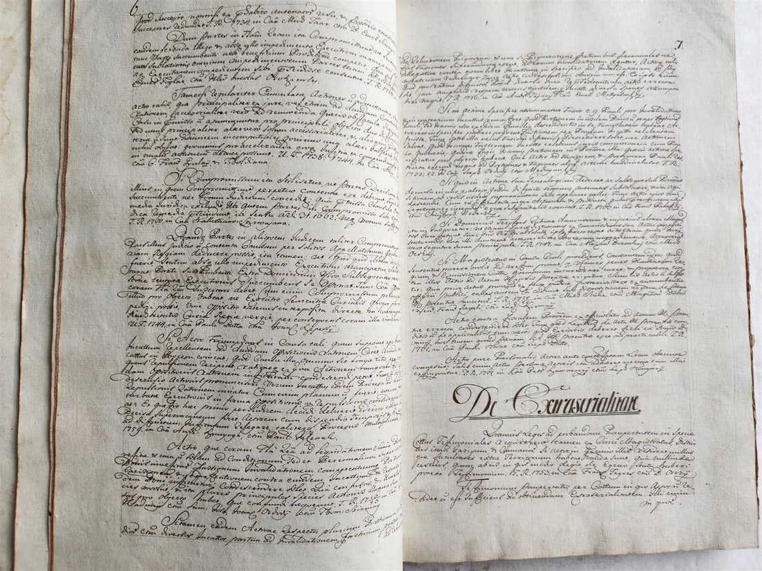 1769 LAW MANUSCRIPT in LATIN antique FOLIO 200 pages COURT DECISIONS - 4