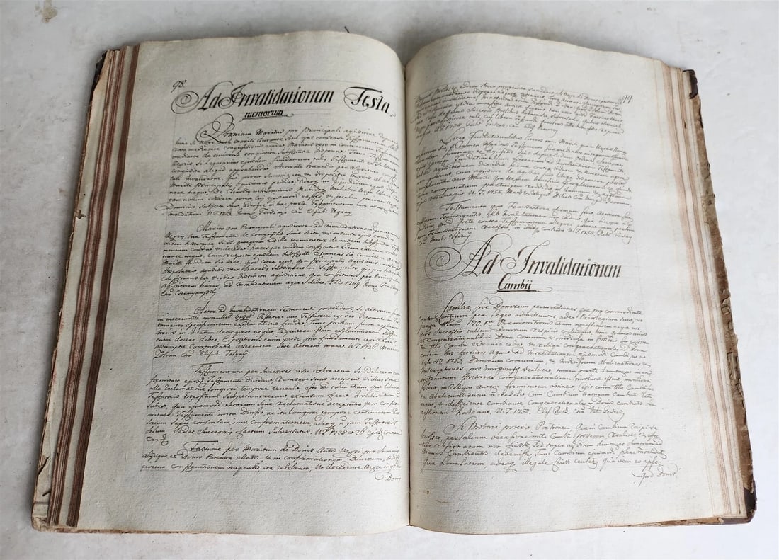 1769 LAW MANUSCRIPT in LATIN antique FOLIO 200 pages COURT DECISIONS - 9