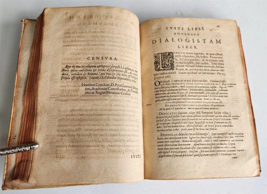 1623 ARISTOTLE antique POLITICORUM vellum bound w/ manuscript cover - 5