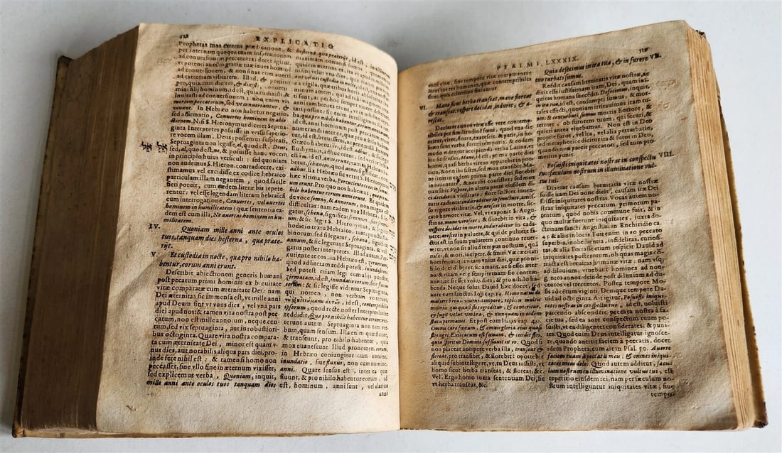 1619 EXPLANATIO in PSALMOS by ROBERT BELLARMINE antique vellum bound - 7