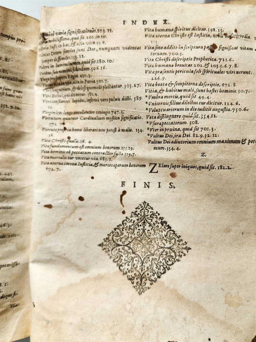 1619 EXPLANATIO in PSALMOS by ROBERT BELLARMINE antique vellum bound - 8