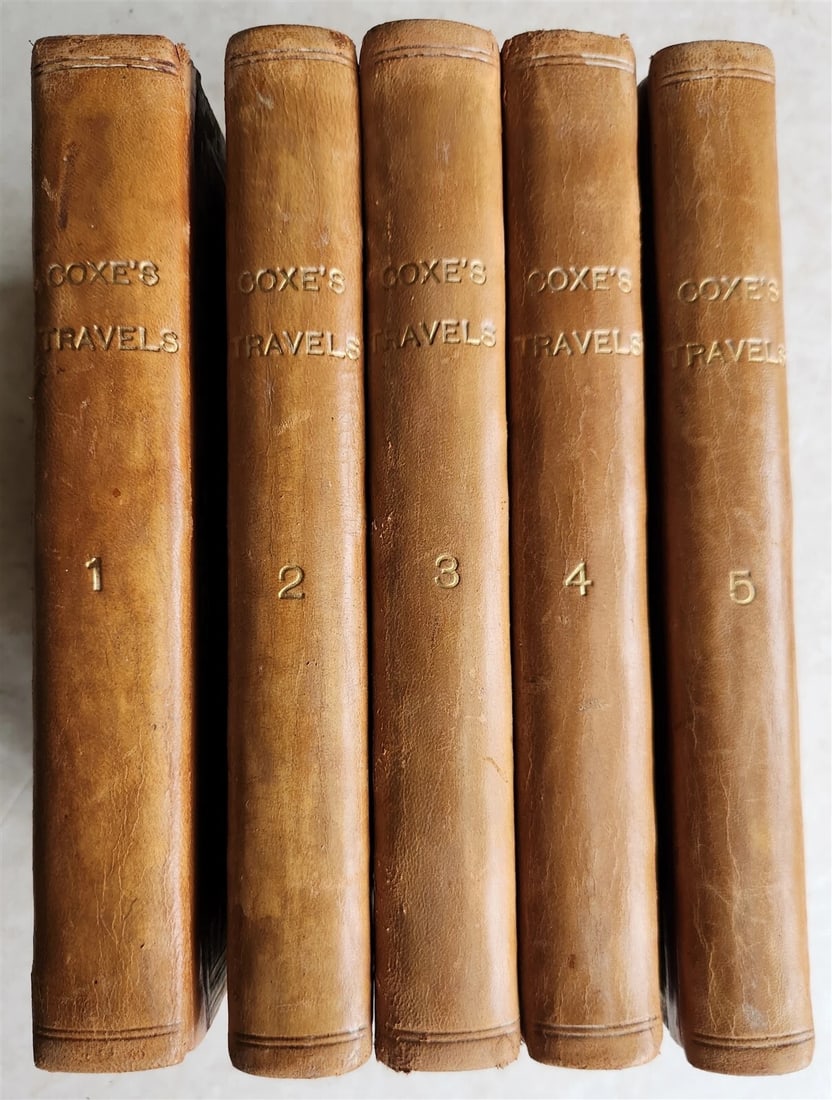 1802 TRAVELS in POLAND RUSSIA SWEDEN & DENMARK antique 5 VOLS W.COXE ILLUSTRATED - 5