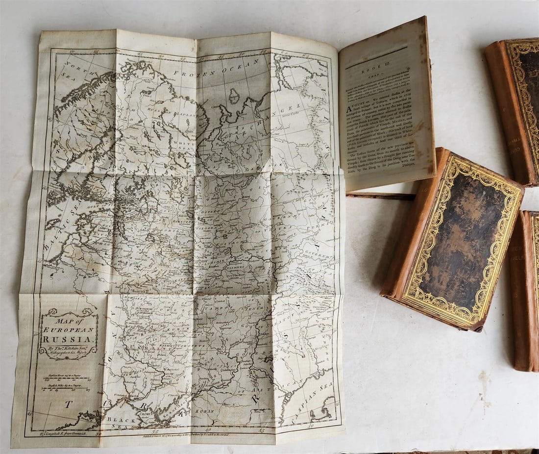 1802 TRAVELS in POLAND RUSSIA SWEDEN & DENMARK antique 5 VOLS W.COXE ILLUSTRATED - 7