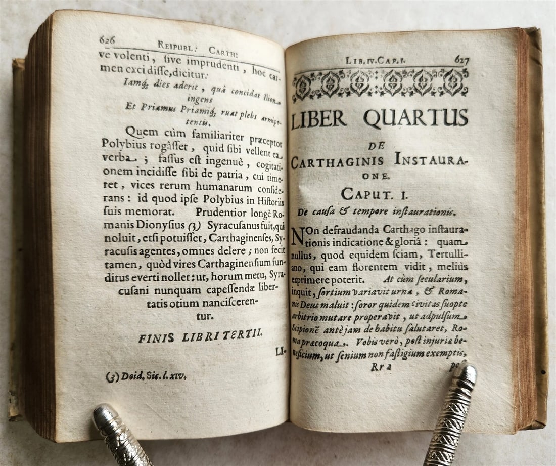 1664 CARTHAGO sive CARTHAGINENSIUM RESPUBLICA antique VELLUM BOUND in LATIN - 8