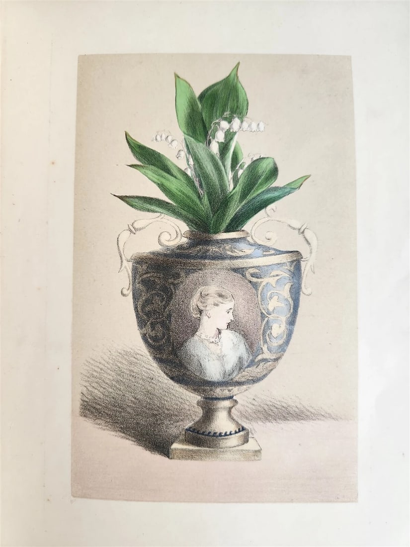 1871 FLOWER EMBLEMS ILLUSTRATED antique in ENGLISH - 10