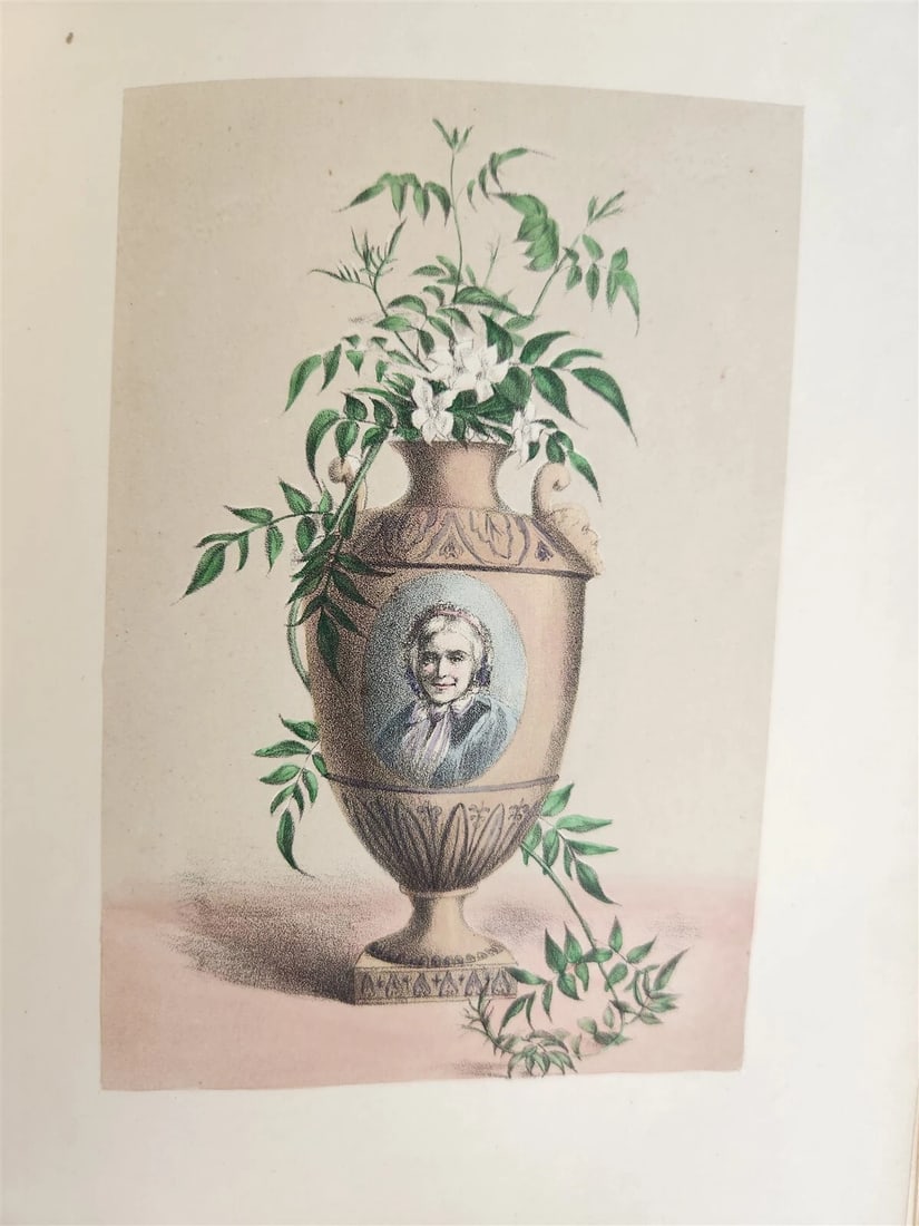 1871 FLOWER EMBLEMS ILLUSTRATED antique in ENGLISH - 7