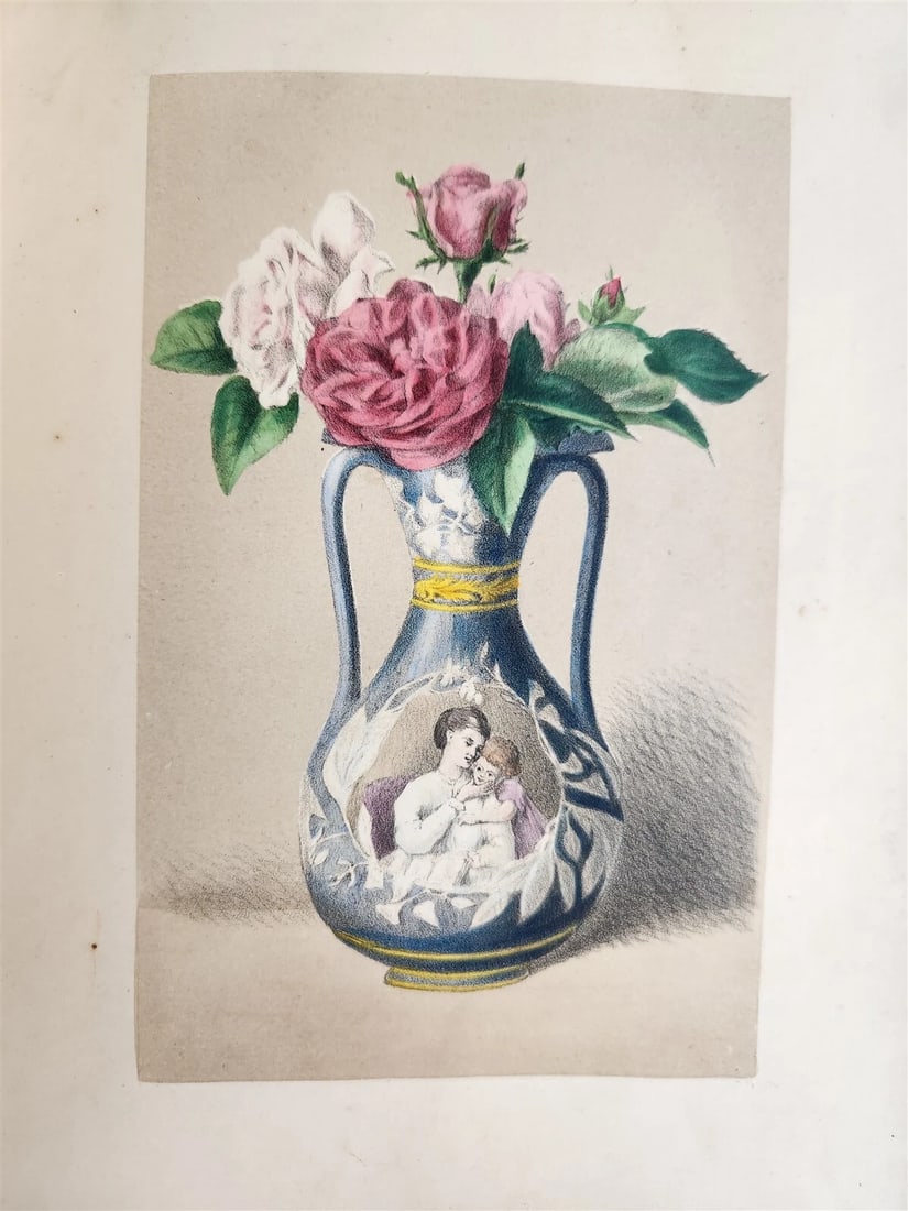 1871 FLOWER EMBLEMS ILLUSTRATED antique in ENGLISH - 9