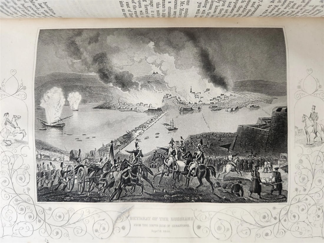 1855 HISTORY of the WAR WITH RUSSIA by HENRY TYRELL 3 VOLS antique ILLUSTRATED - 13