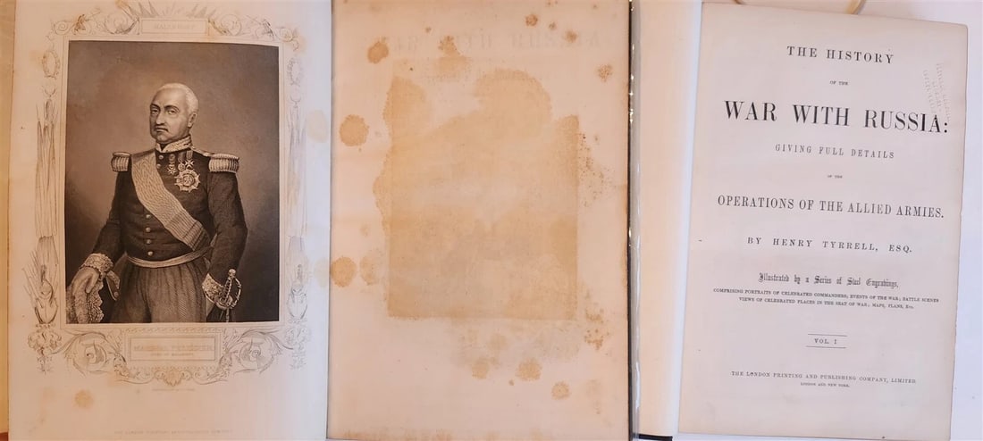 1855 HISTORY of the WAR WITH RUSSIA by HENRY TYRELL 3 VOLS antique ILLUSTRATED - 4