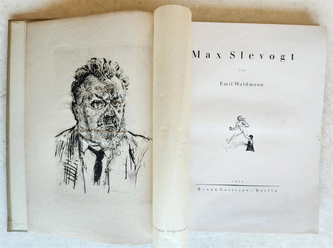 1923 MAX SLEVOGT by EMIL WALDMANN antique ILLUSTRATED ART ALBUM - 2