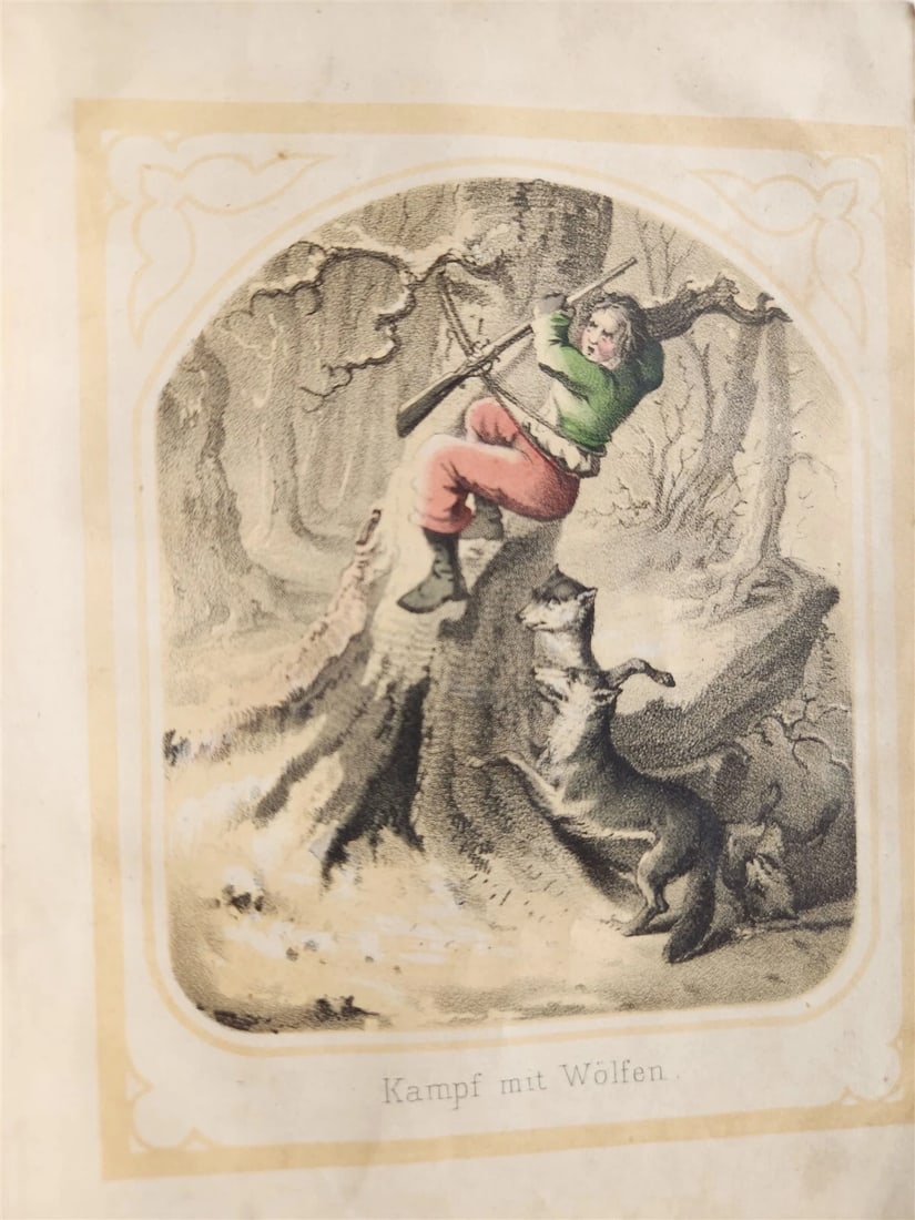 1854 ILLUSTRATED GERMAN CHILDREN BOOK antique NATURE & LIFE - 3