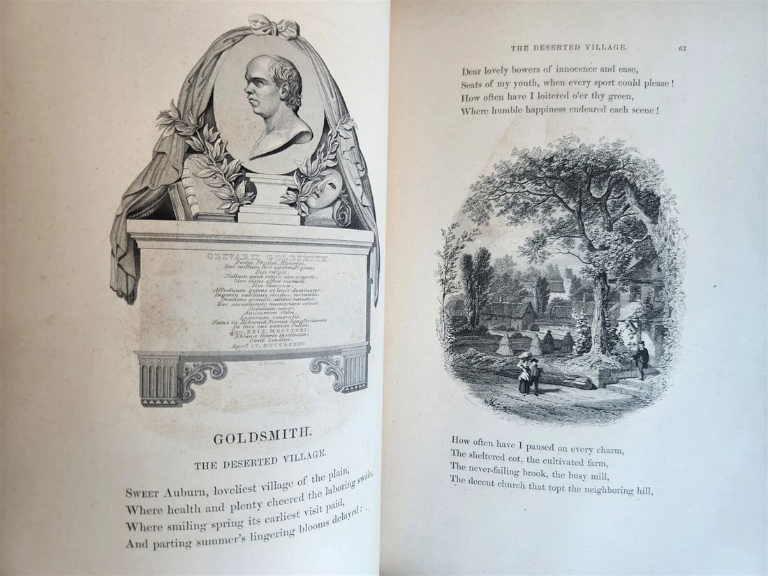 1859 ILLUSTRATED A GALLERY OF FAMOUS ENGLISH AND AMERICAN POETS antique - 14