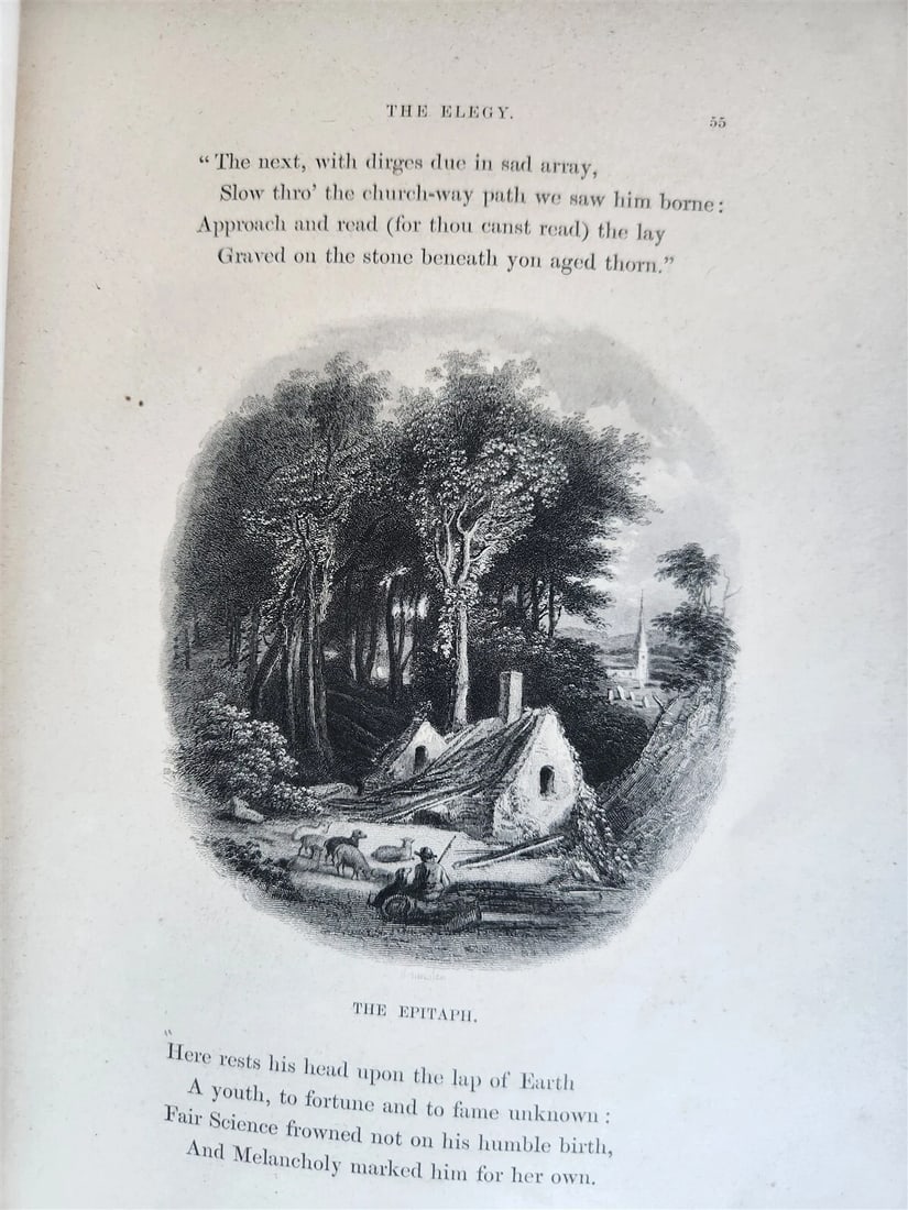 1859 ILLUSTRATED A GALLERY OF FAMOUS ENGLISH AND AMERICAN POETS antique - 15