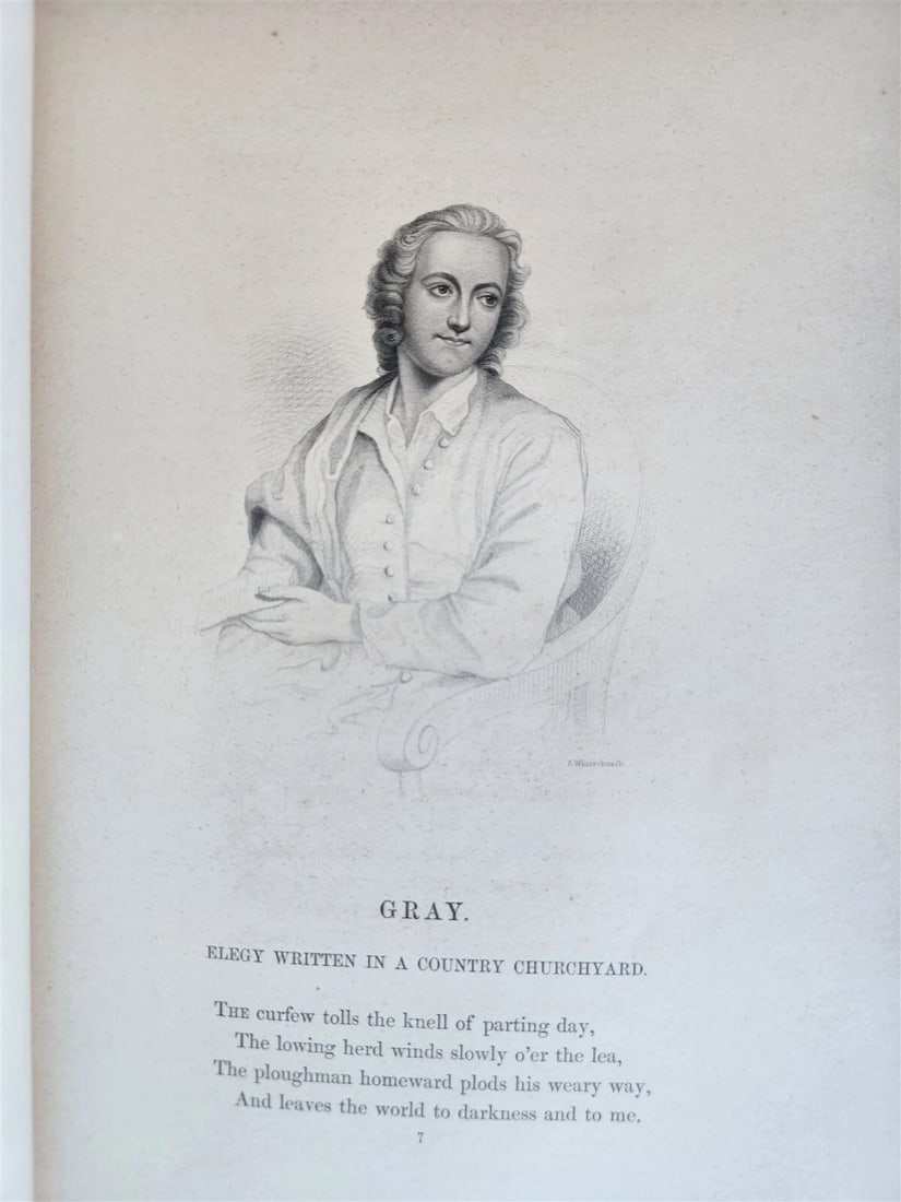 1859 ILLUSTRATED A GALLERY OF FAMOUS ENGLISH AND AMERICAN POETS antique - 16