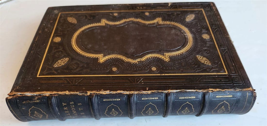 1859 ILLUSTRATED A GALLERY OF FAMOUS ENGLISH AND AMERICAN POETS antique - 3
