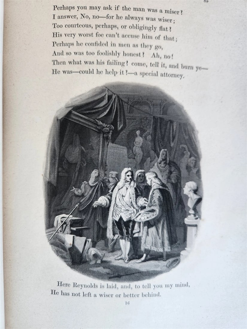 1859 ILLUSTRATED A GALLERY OF FAMOUS ENGLISH AND AMERICAN POETS antique - 9
