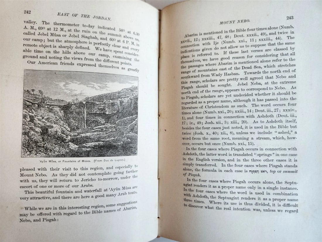 1883 EAST OF THE JORDAN by SELAH MERRILL ILLUSTRATED antique - 7