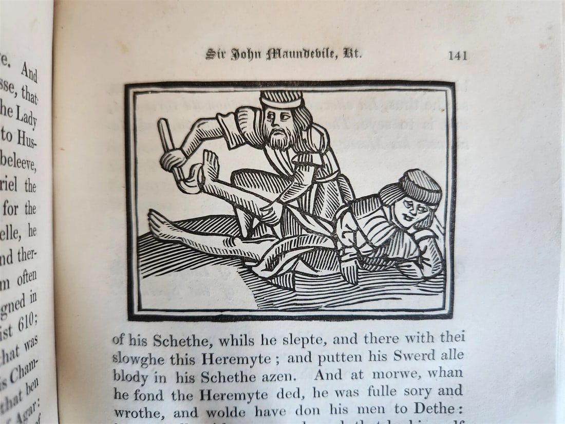 1839 Voiage and Travaile of Sir John Maundevile ILLUSTRATED antique - 11