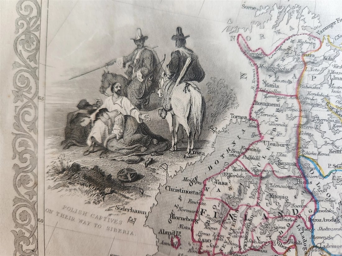 1851 RUSSIA in EUROPE antique MAP - 2