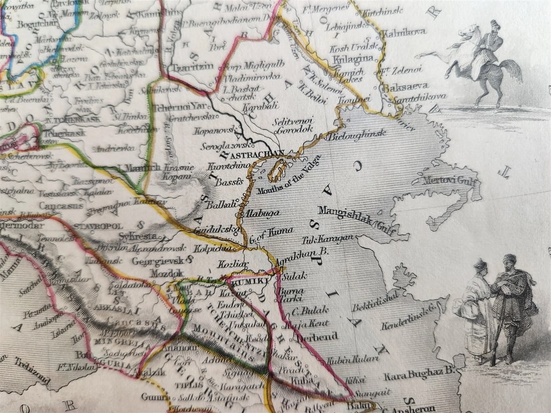 1851 RUSSIA in EUROPE antique MAP - 5