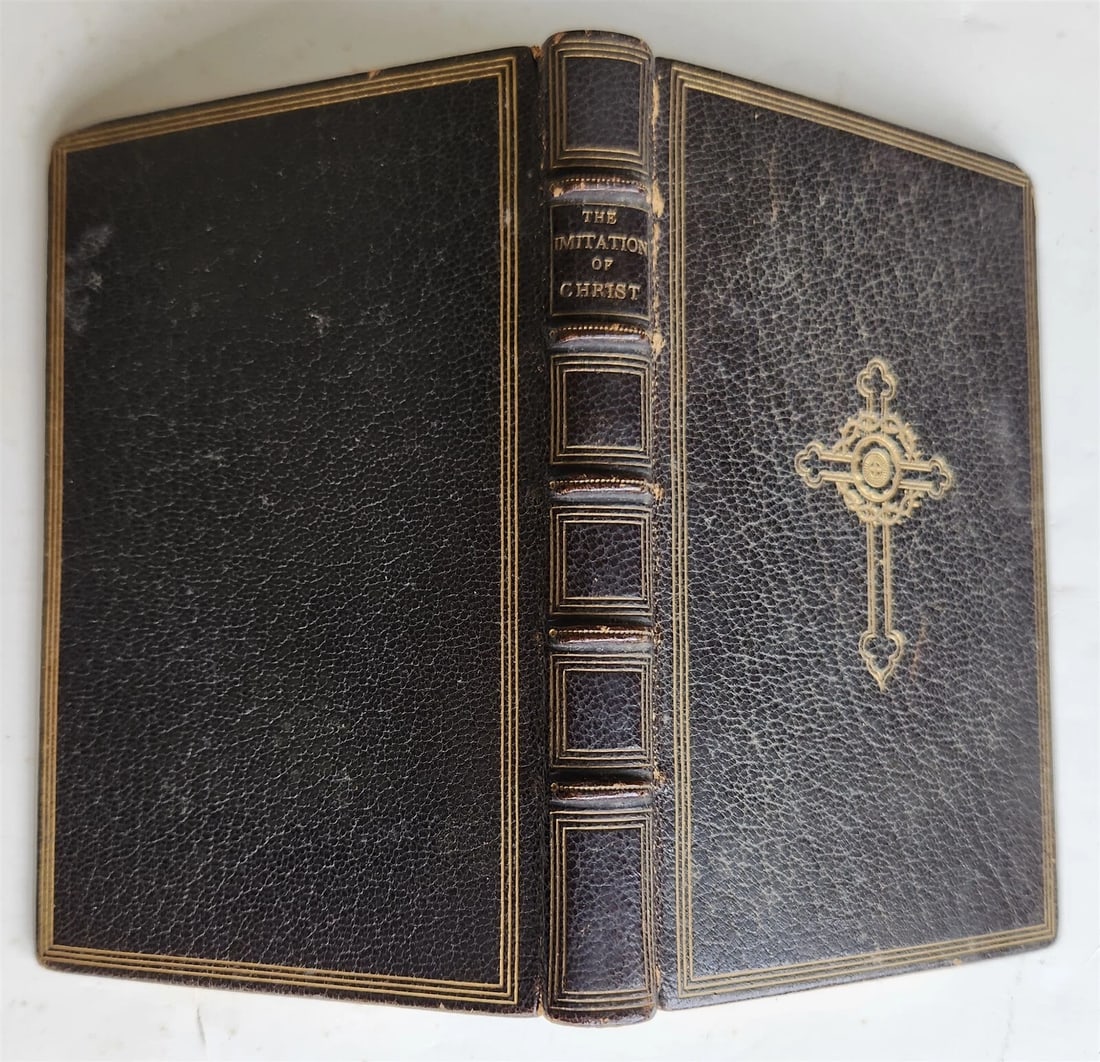 1908 IMITATION of CHRIST THE ECCLESIASTICAL MUSIC signed binding antique (1 of 8)