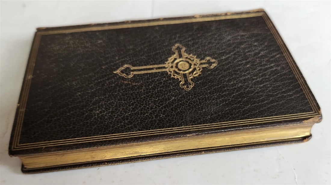 1908 IMITATION of CHRIST THE ECCLESIASTICAL MUSIC signed binding antique - 5