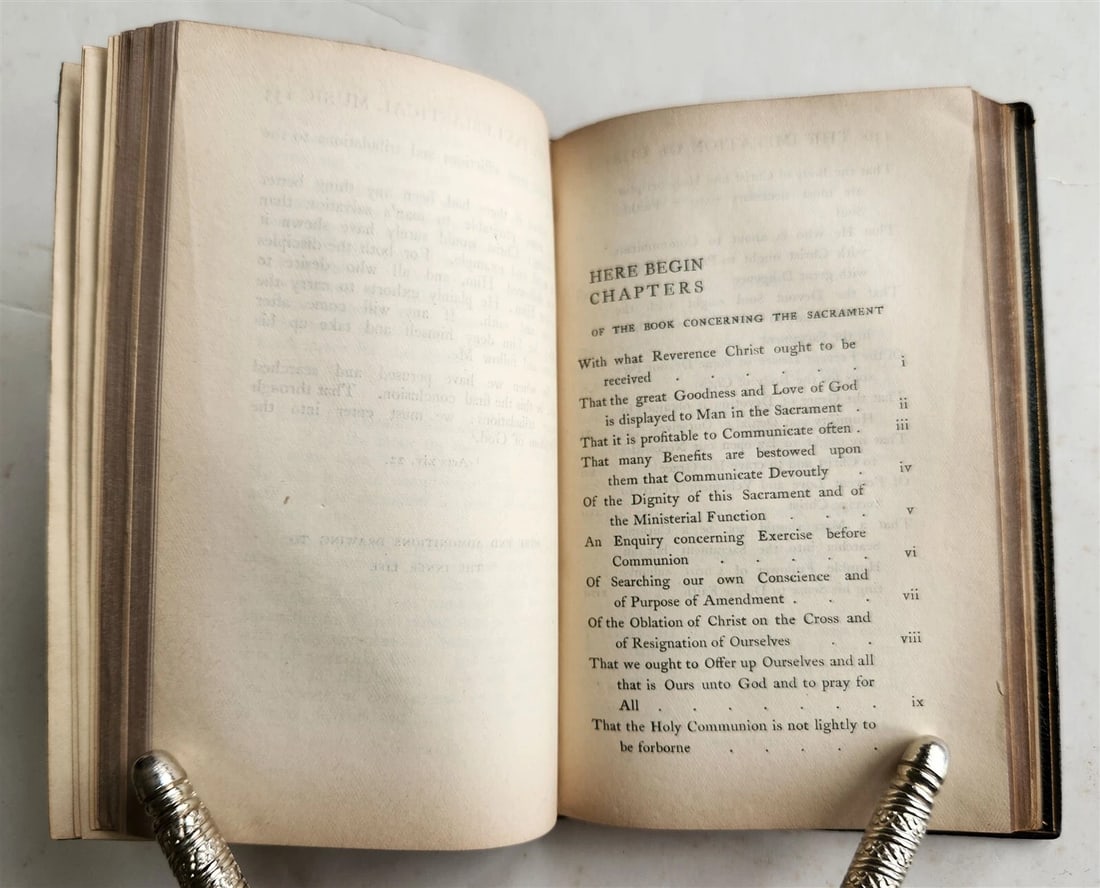 1908 IMITATION of CHRIST THE ECCLESIASTICAL MUSIC signed binding antique - 7