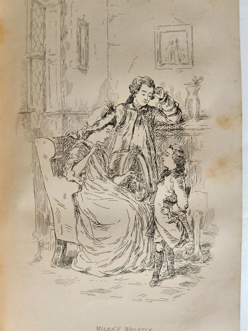 1858 THE VIRGINIANS by THACKERAY 2 VOLUMES antique Americana ILLUSTRATED - 13